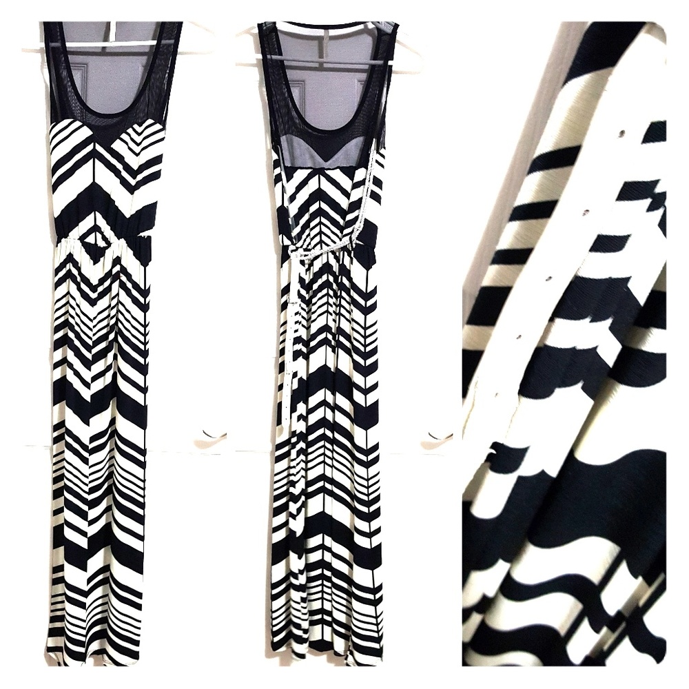Black and white Maxi Dress