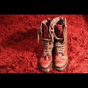 1914 Floral Dr. Martens Cherry Red