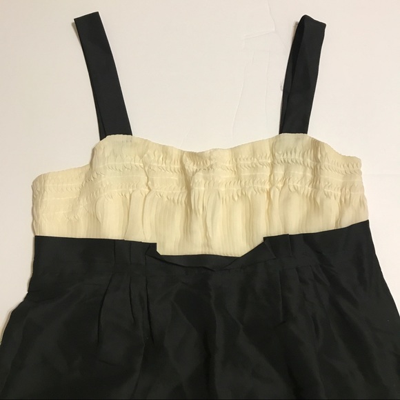 🎈Diane von F. Avedon Cream and Black Silk Dress - Picture 4 of 6