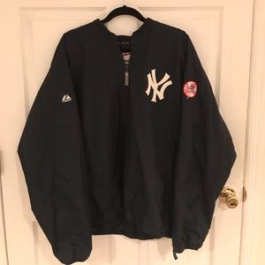 Yankees Authentic Majestic 1/4 Zip Windbreaker