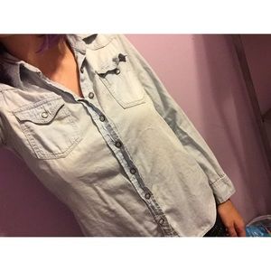 Button Up Denim Top