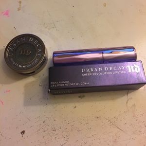 Urban Decay lipstick and eyeshadow!