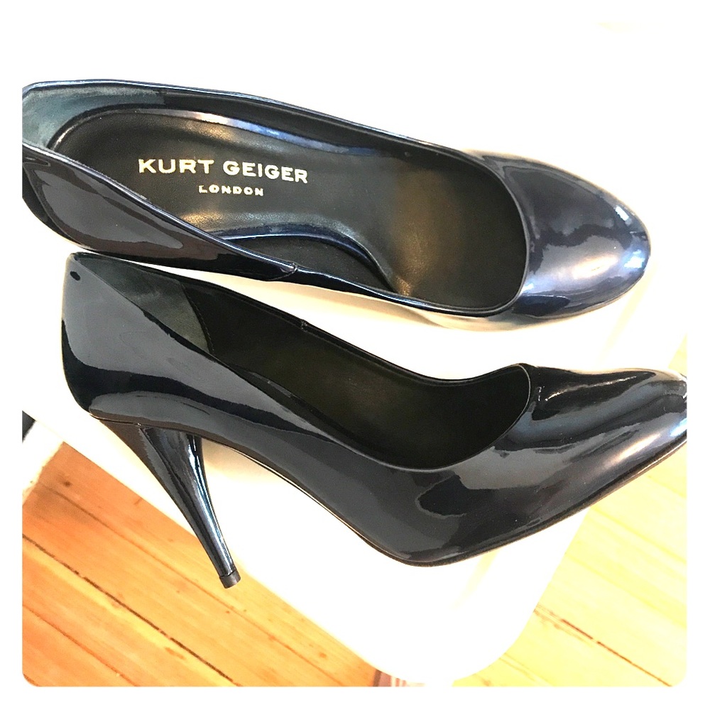 Navy patent leather Kurt Geiger heals