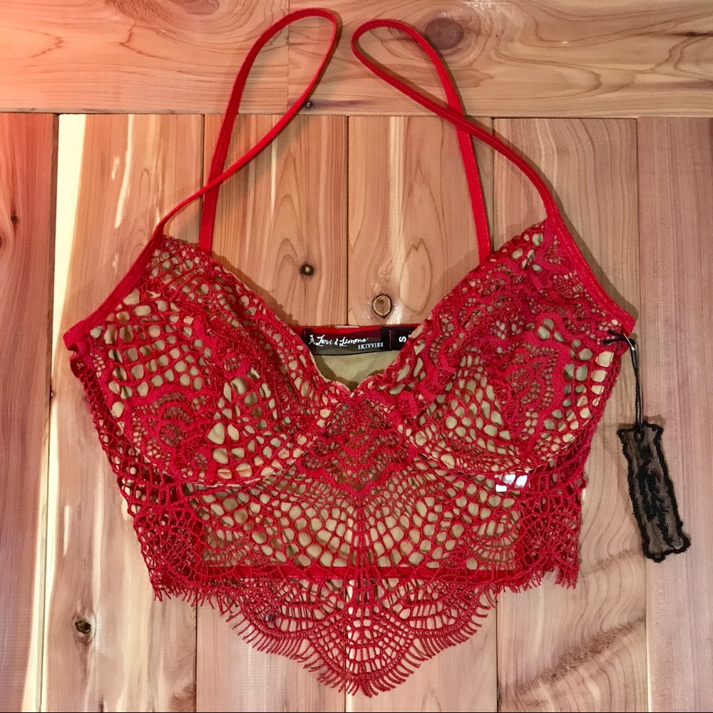 FLL Bat Your Lashes Underwire Bra - Red