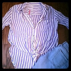 Rails free people button shirt