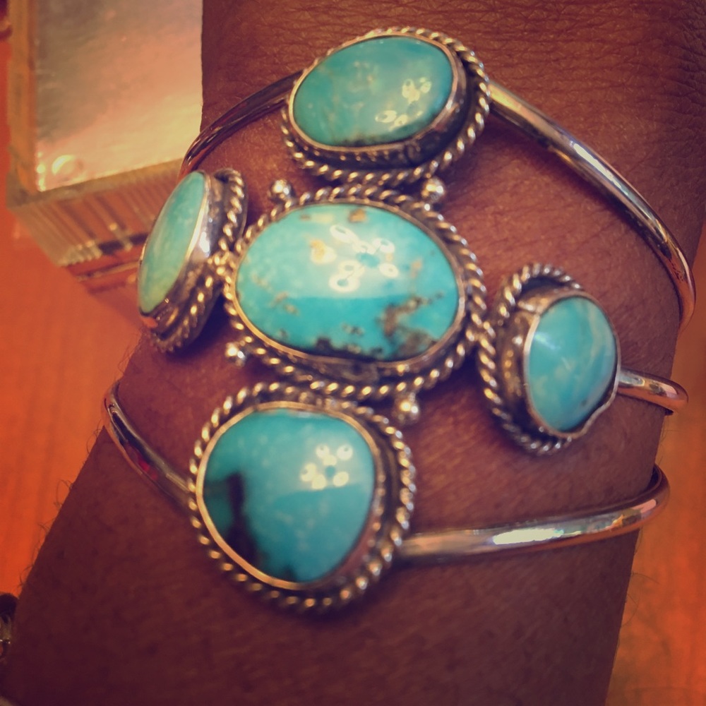 Native American for turquoise stone bracelet 925