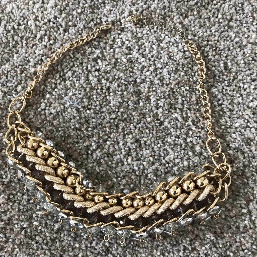 Gold beaded necklace