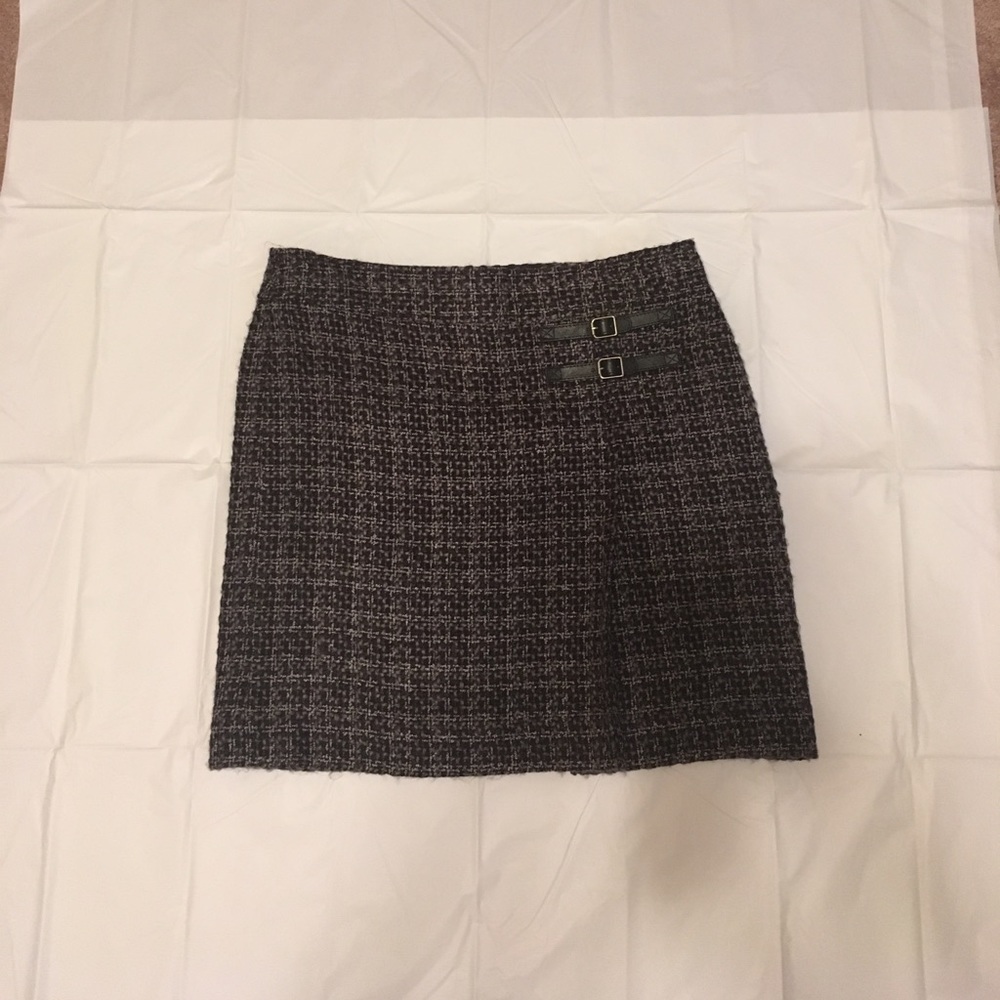 Ann Taylor Loft Black and Gray Skirt