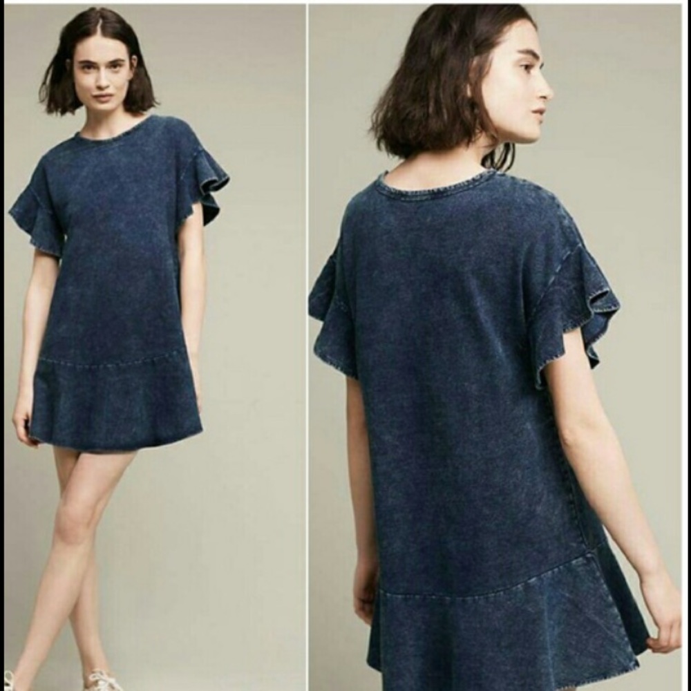 Anthropologie ruffle dress