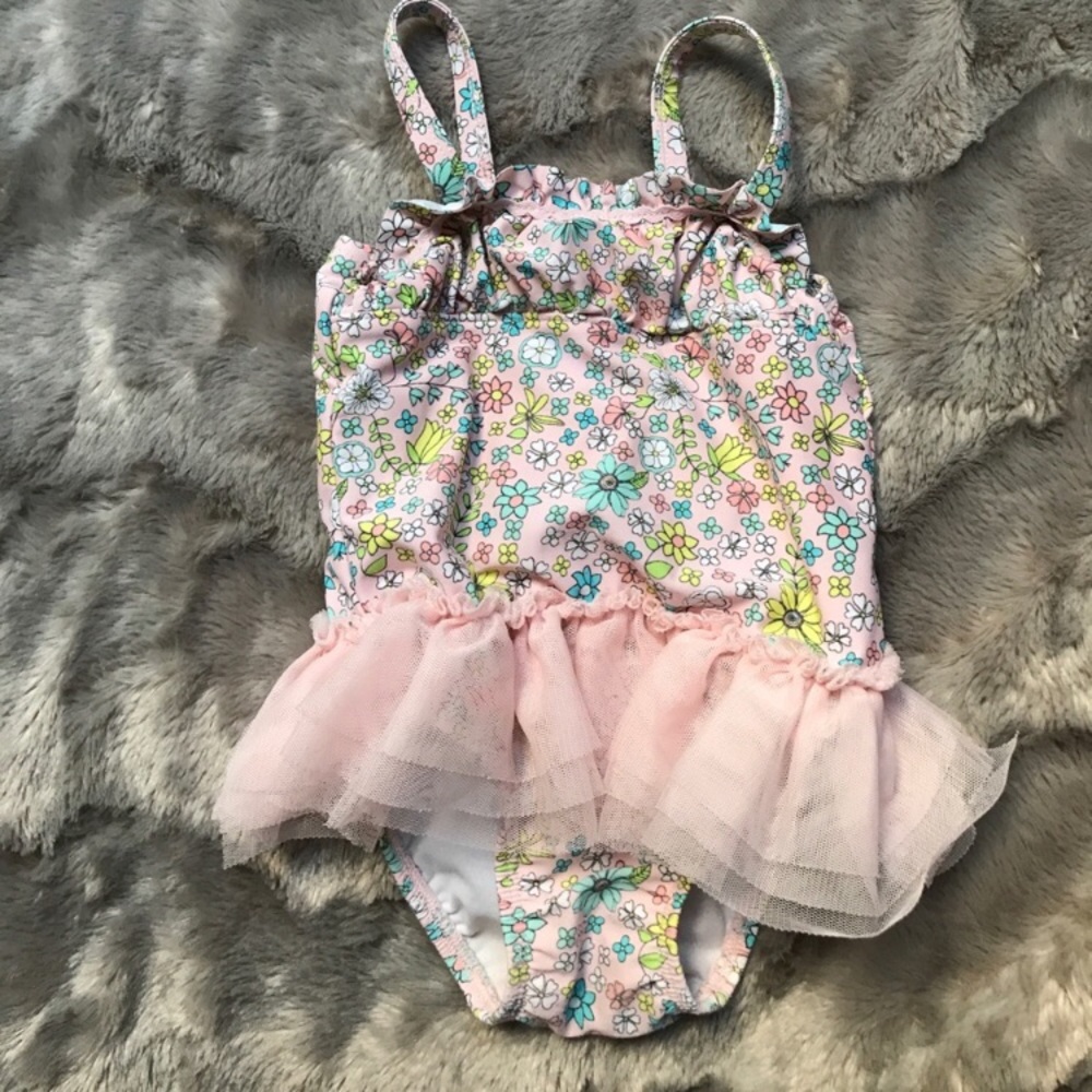 circo 18 month floral bathing suit with tutu