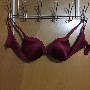 Victoria Secret maroon colored push up bra