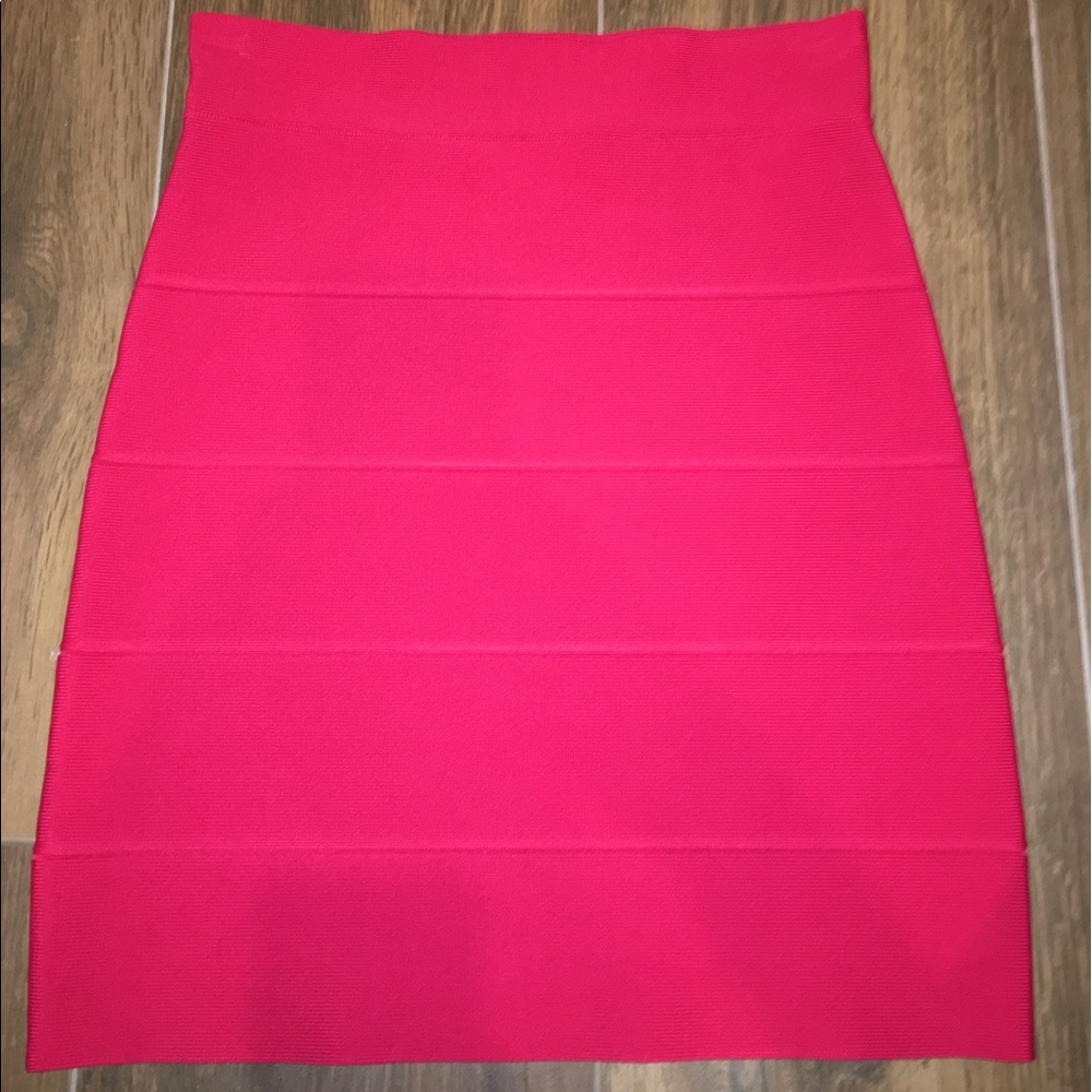 Bandage red mini skirt