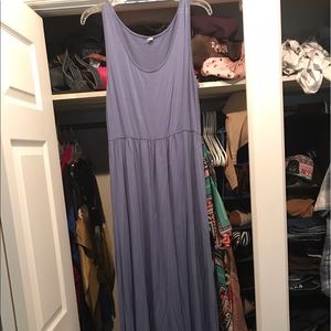 Pink blush blue maternity maxi dress