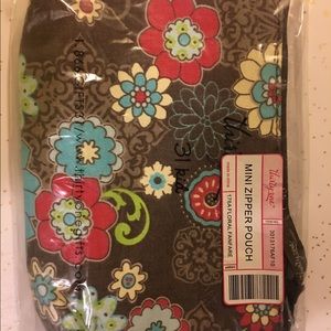 Mini floral fanfare zipper pouch