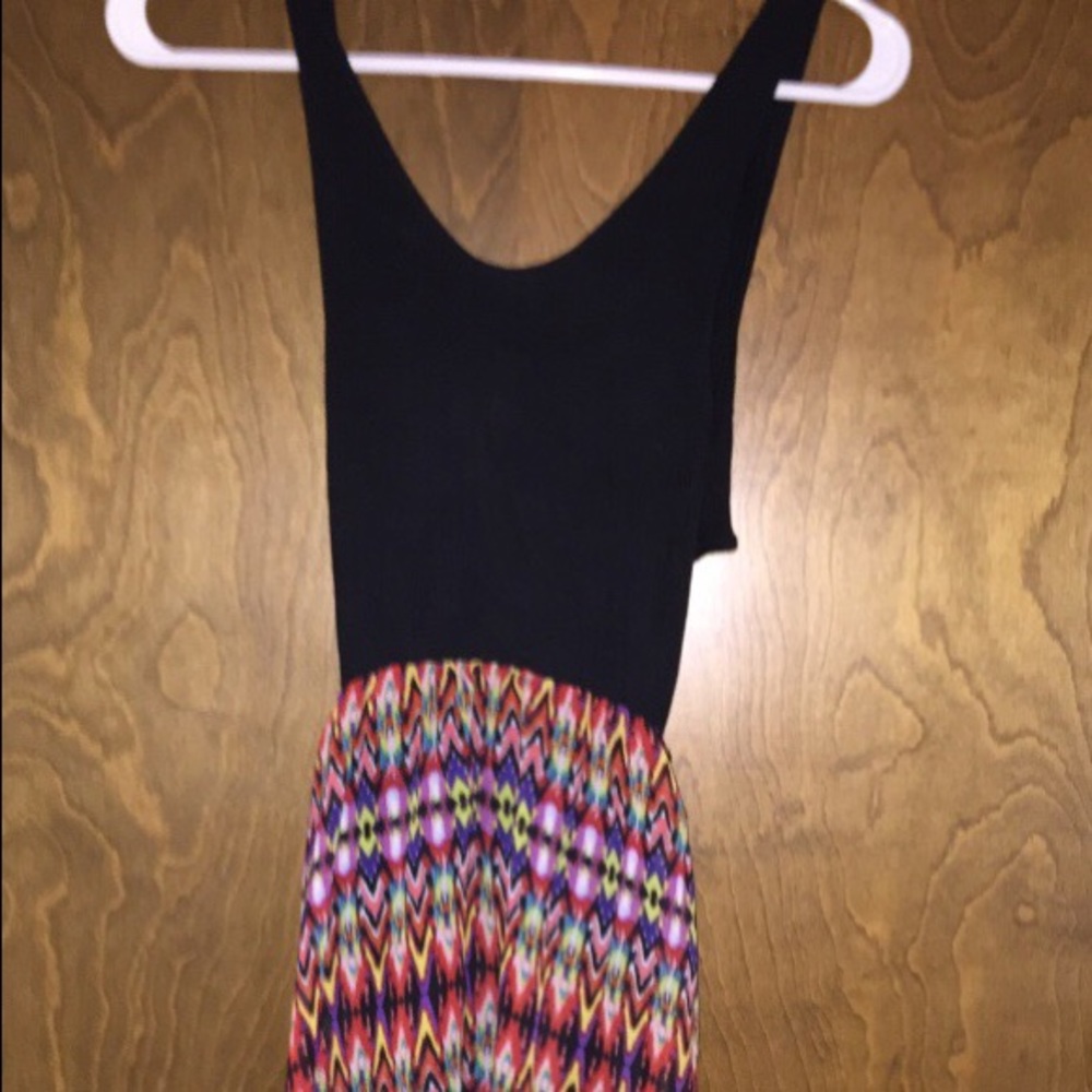 High low multi colored dress
