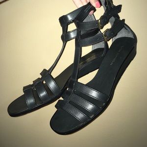 Via Spiga black strappy sandals