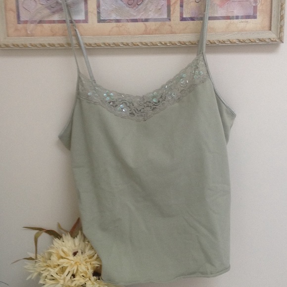 SPEC PRICE 🎉NWT Lovely Pale Green Top W Sep..Cami - Picture 5 of 6