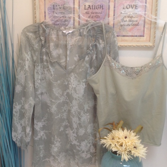 Sonoma Tops - SPEC PRICE 🎉NWT Lovely Pale Green Top W Sep..Cami