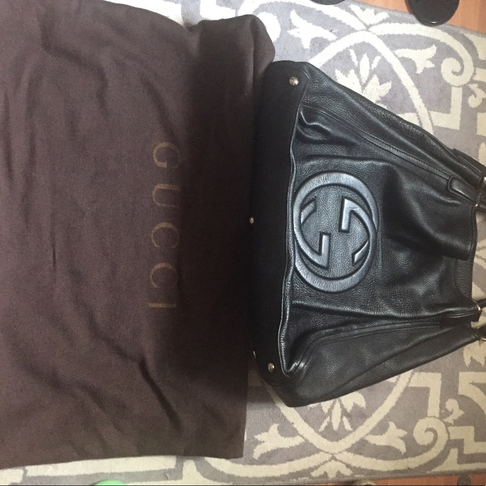 Gucci large hobo bag real leather