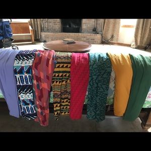 LULAROE leggings OS 8 pair