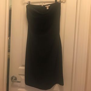 Black strapless cocktail dress