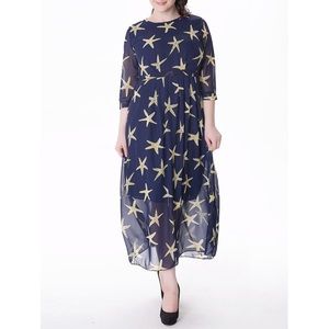 Navy/Gold Starfish Maxi
