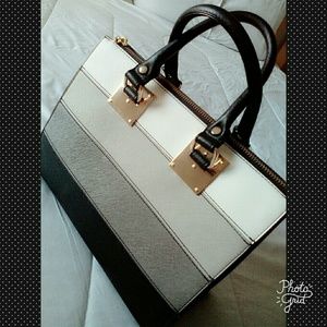 Stripes purse ( black/white/gray)