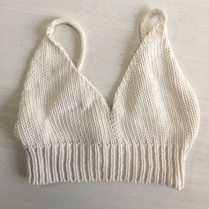 Chunky Knit Crop/Bra