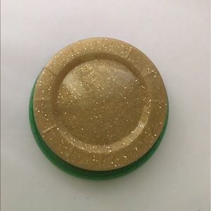gold glitter slime
