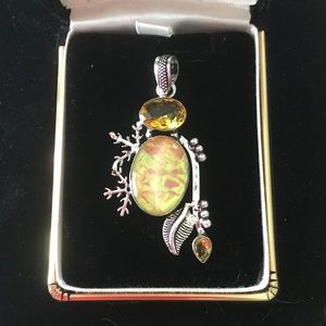 Solar Opalite & Lemon Quartz Pendant