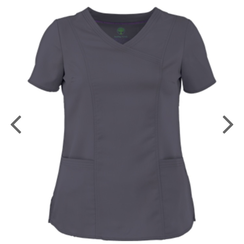 Healing Hands Purple Label Pewter Scrub Top