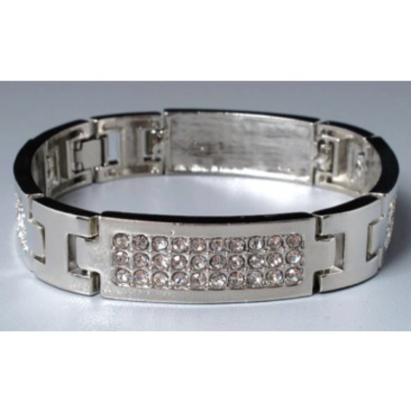 Hip Hop Iced Out Bling Link Bracelet - Picture 1 of 1