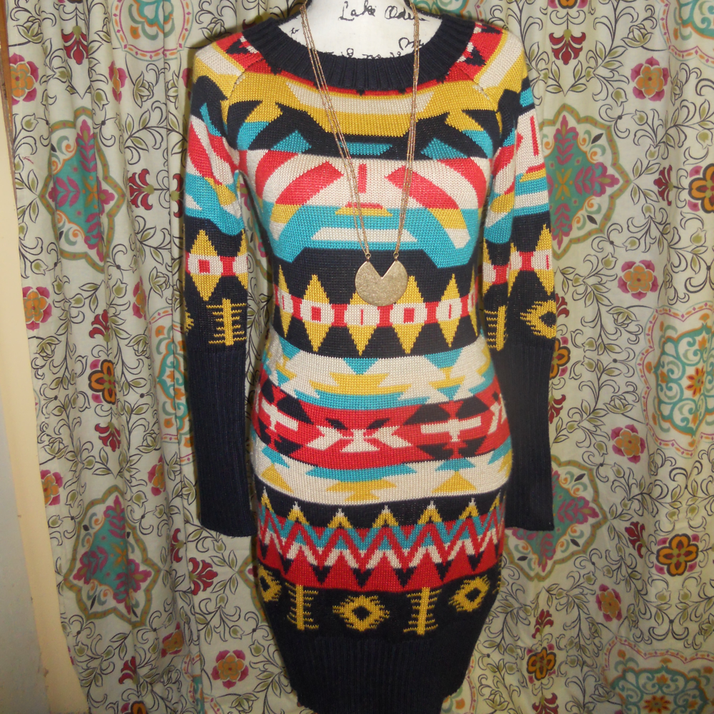 *5 for $25* Jessica Simpson Aztec Sweater Dress