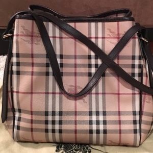 Burberry Canterbury Tote-dark brown