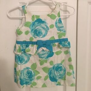 Janie and jack floral blue floral dress