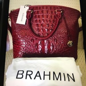 Brahmin Carmine Red Medium Duxbury