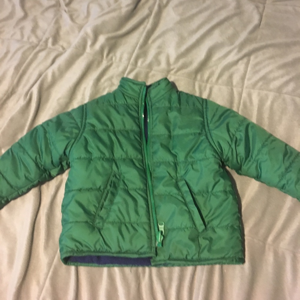 Green boys puffer coat