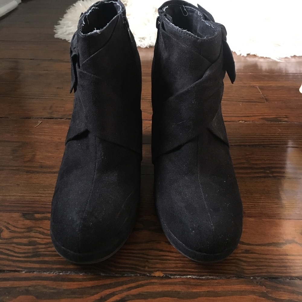 High heeled booties.