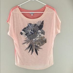 Off the shoulder tee shirt