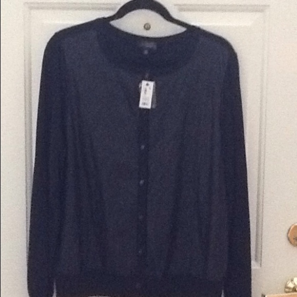 Faux Leather Cardigan from The Limited