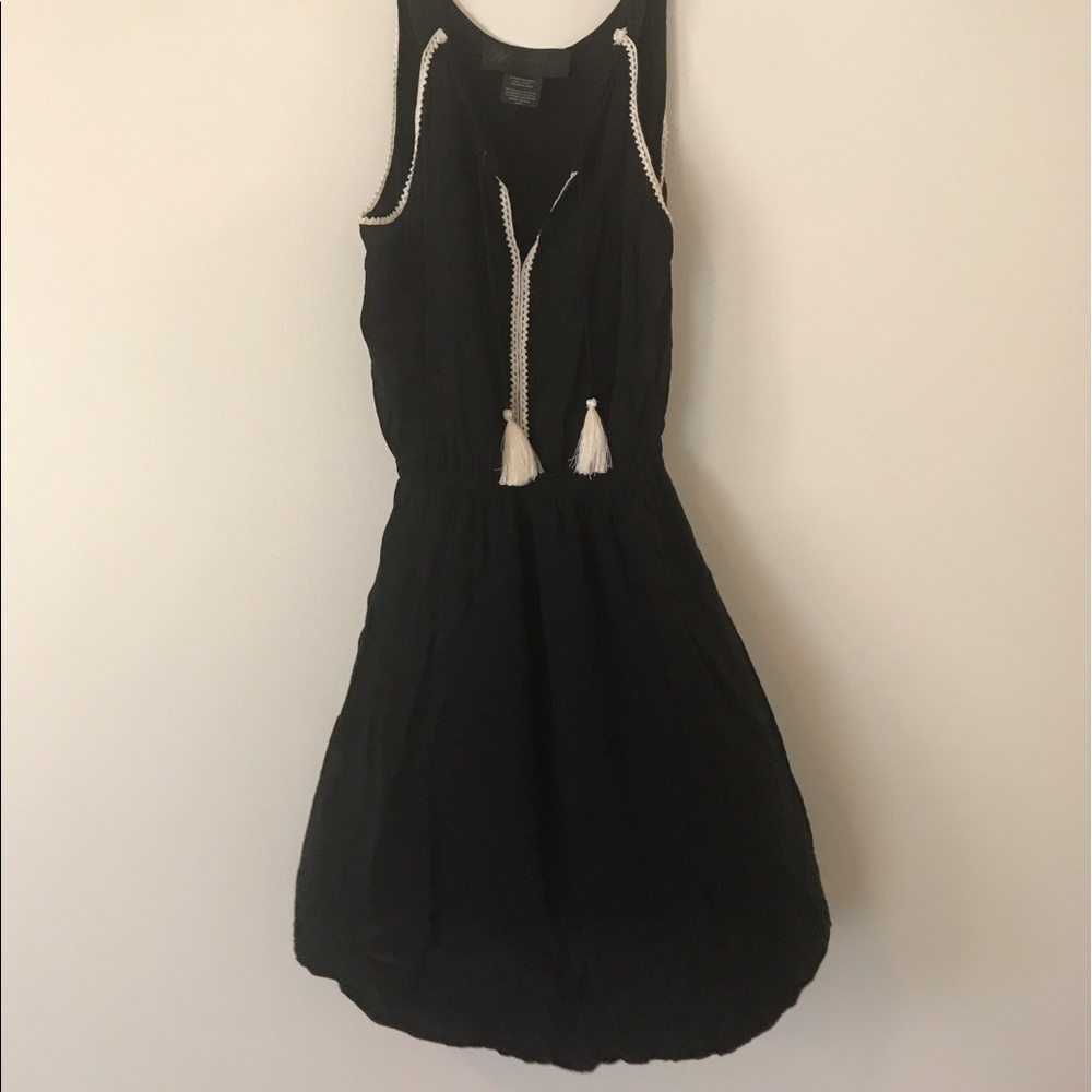 Black W/ Trim Kardashian Kollection Tassel Dress