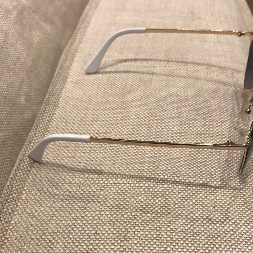 AQS gold frame sunglasses, black lenses - Picture 2 of 4