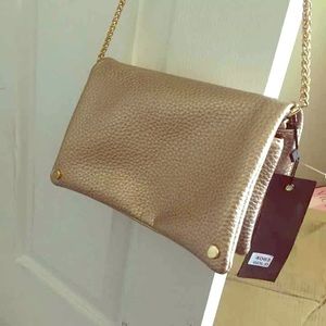 Gold clutch purse