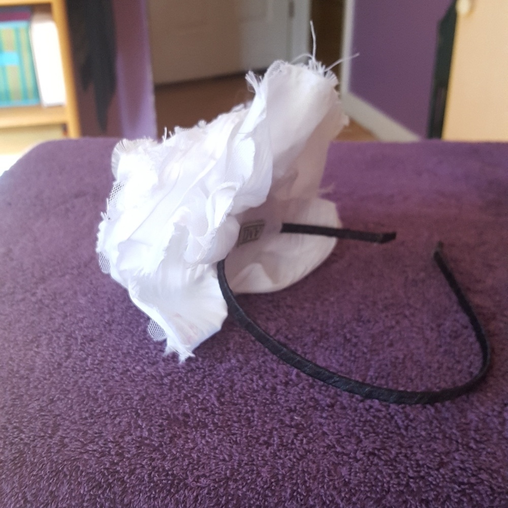 Giant Handmade White Flower headband