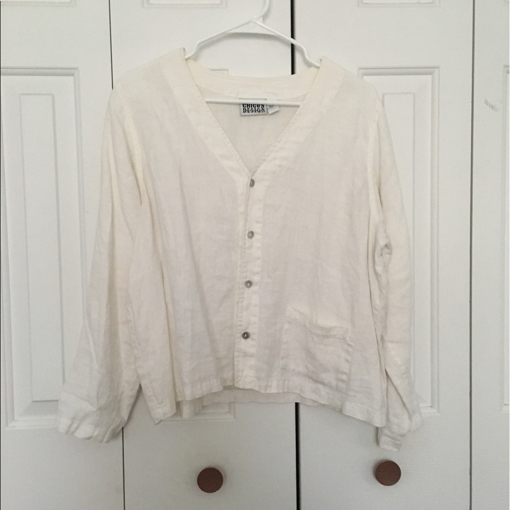 White linen shirt