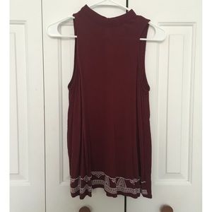 Burgundy shirt