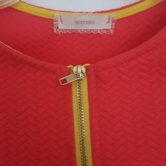 Coral Soprano knit waffle dress for girls - Picture 2 of 4