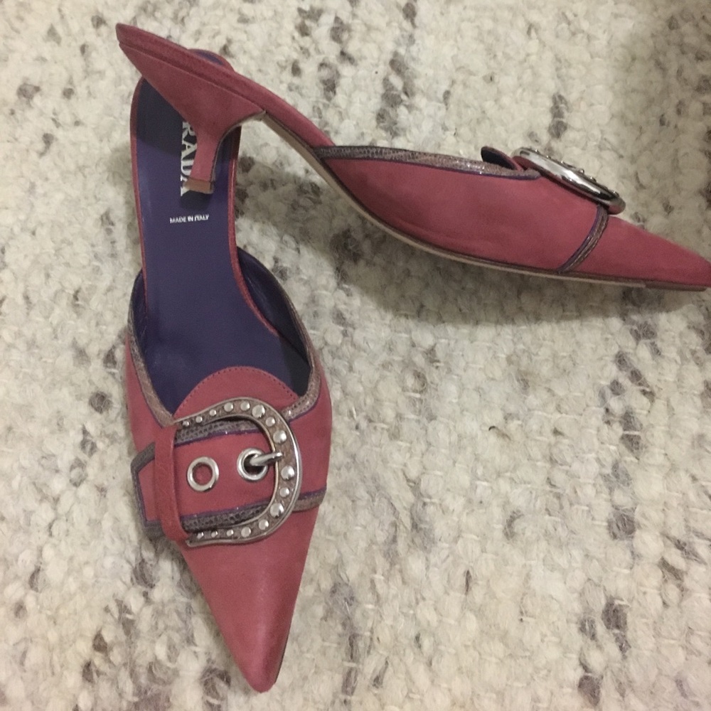 Prada suede mules with western buckle detail - Picture 2 of 2