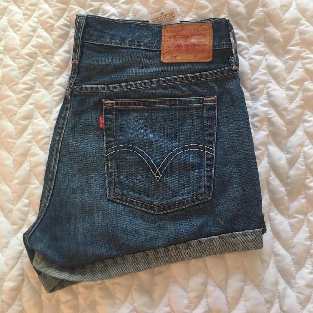 Authentic Levi 501 high waisted shorts