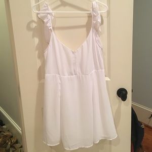 White Show me your mumu ruffle dress